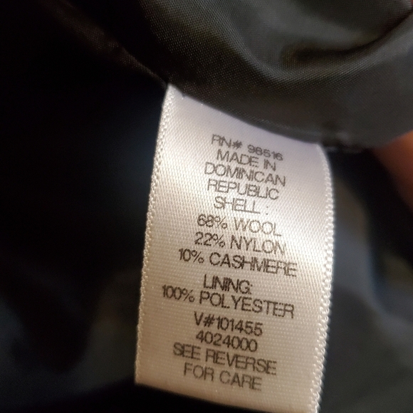 Coldwater creek . Military peacoat. Black gold hardware.  Wool cashmere. Sm/8 - Picture 10 of 11